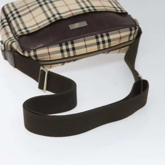 BURBERRY Nova Check Shoulder Bag Canvas Beige Auth 110227 - Picture 8 of 16